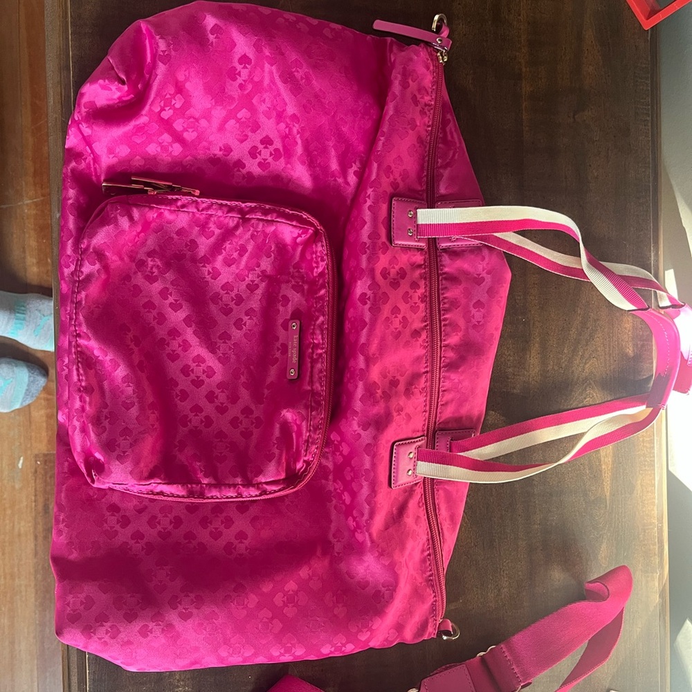 Kate Spade Pink Quilted Travel Bag